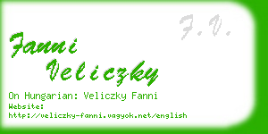fanni veliczky business card
